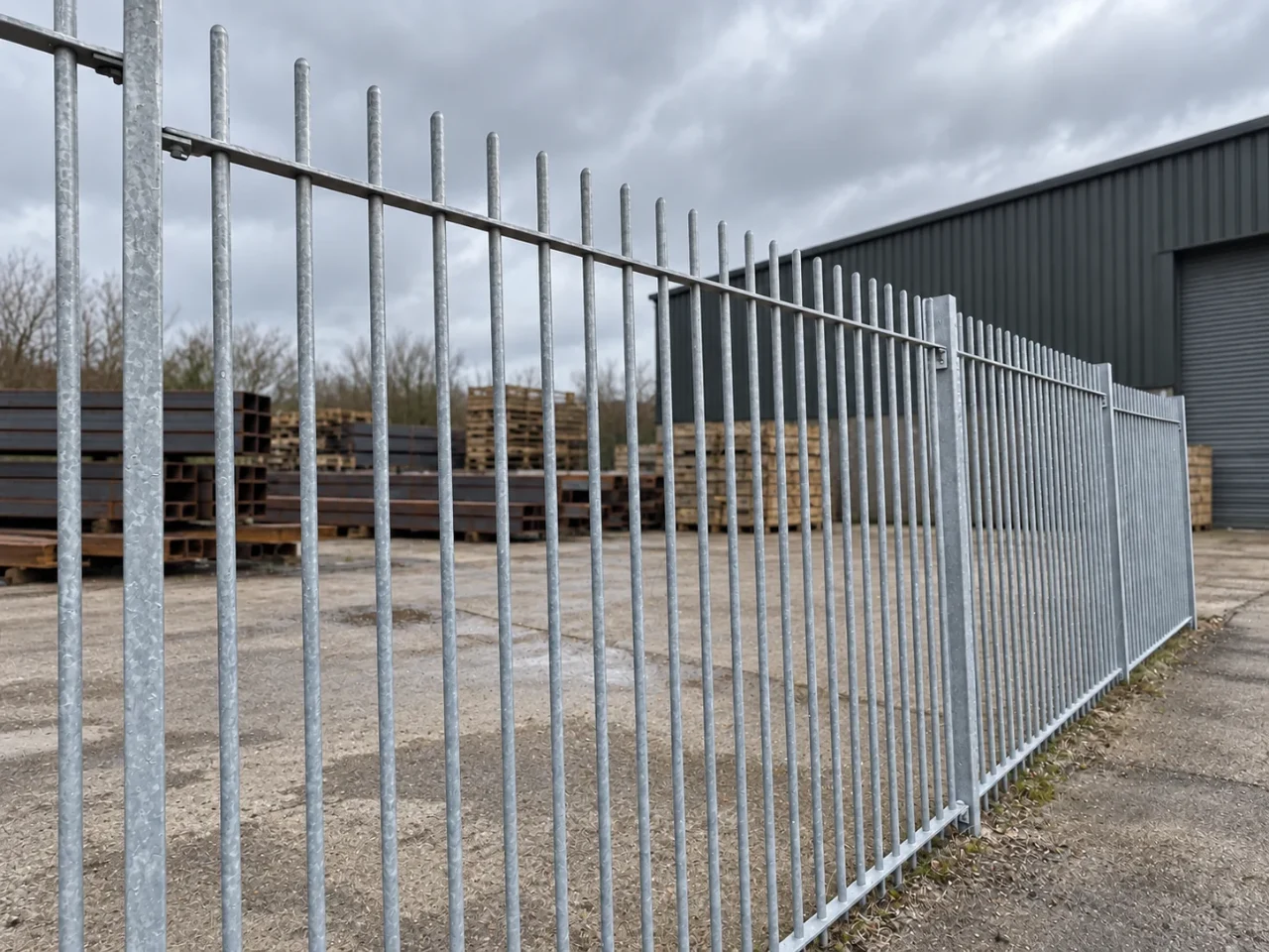 Vertical Bar Railing 2.0m x 2.0m High - Galvanised