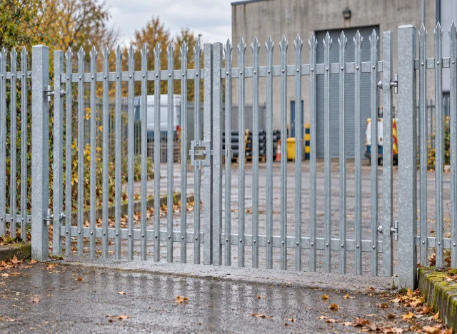 2.0m x 3.0m Steel Palisade Double Gate - Galvanised