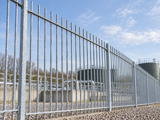 Vertical Bar Railing 2.0m x 2.4m High - Galvanised