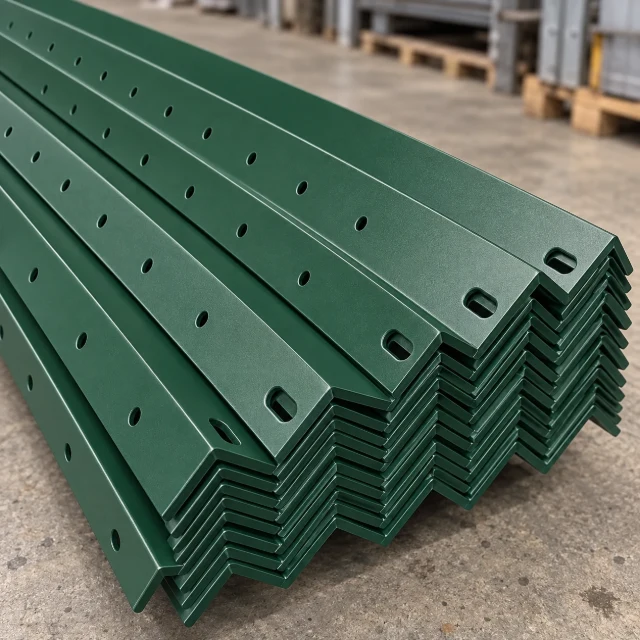 Traditional Angle Rail - 2.75m - Galvanised & PPC Green RAL 6005